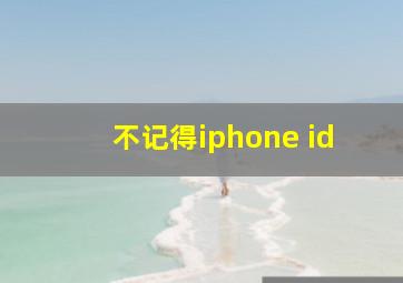 不记得iphone id